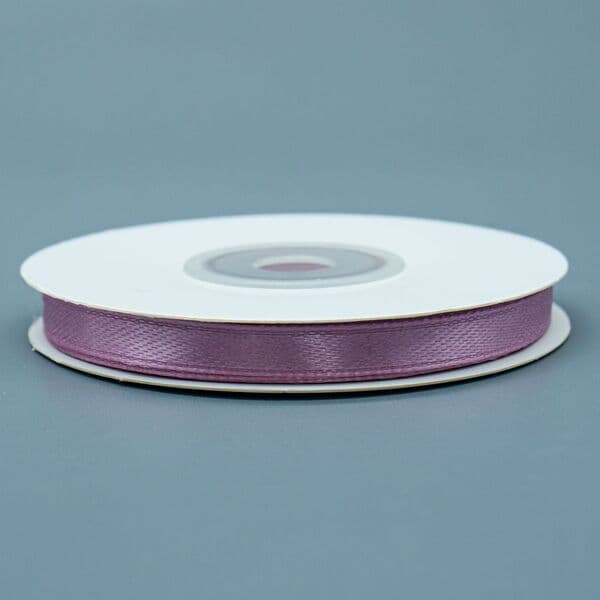 Лента Атлас Розово-фиолетовая (Дымчатая роза), М 0,6см*23м