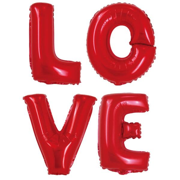 Набор букв F, Love, красный