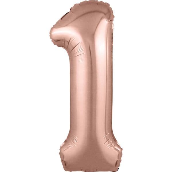 Цифра Ag "Розовое золото, Slim 1" 40"