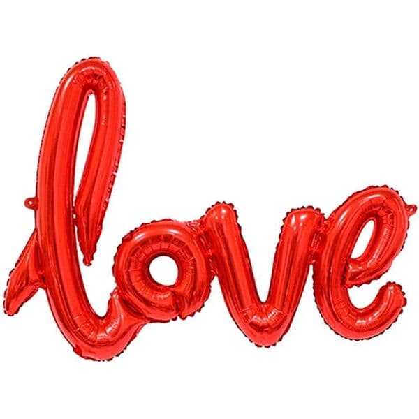 Надпись F, Love, красный