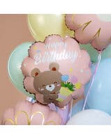 krug-f-happy-birthday-mishka-s-buketom-rozovyy-18-image-1