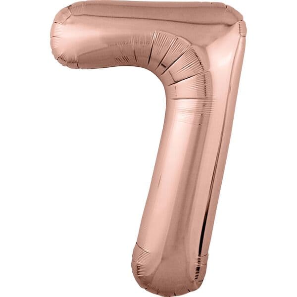 Цифра Ag "Розовое золото, Slim 7" 40"