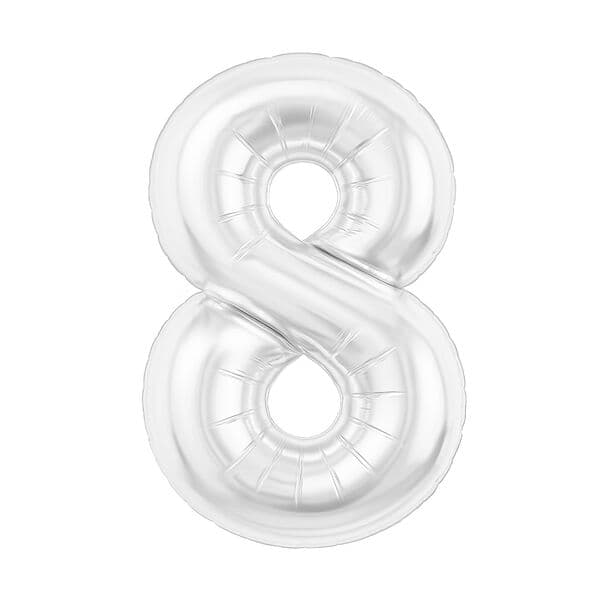 Цифра Ag "Белый блеск, Slim 8" 40"