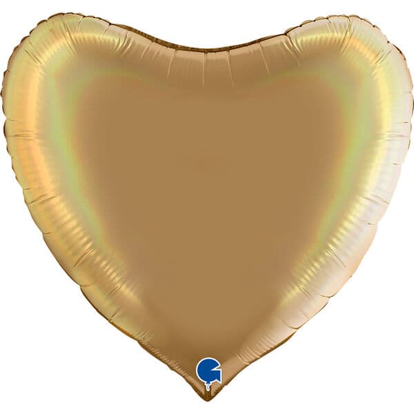 Сердце G «Голография Шампань» 36″