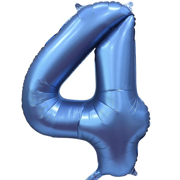 Цифра ДБ "Синий сатин, 4" 34"
