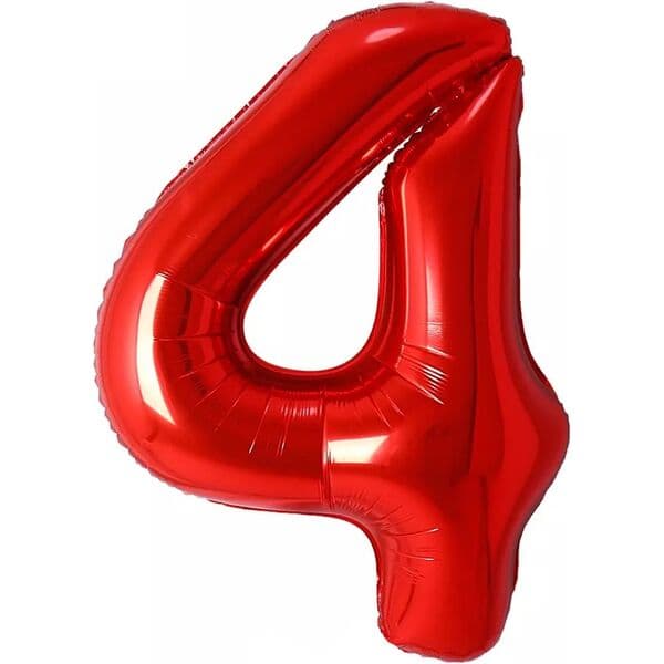 Цифра F "Красный, 4", 40"
