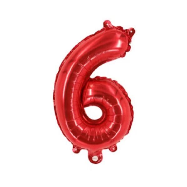 Цифра F "Красный, 6" 16"