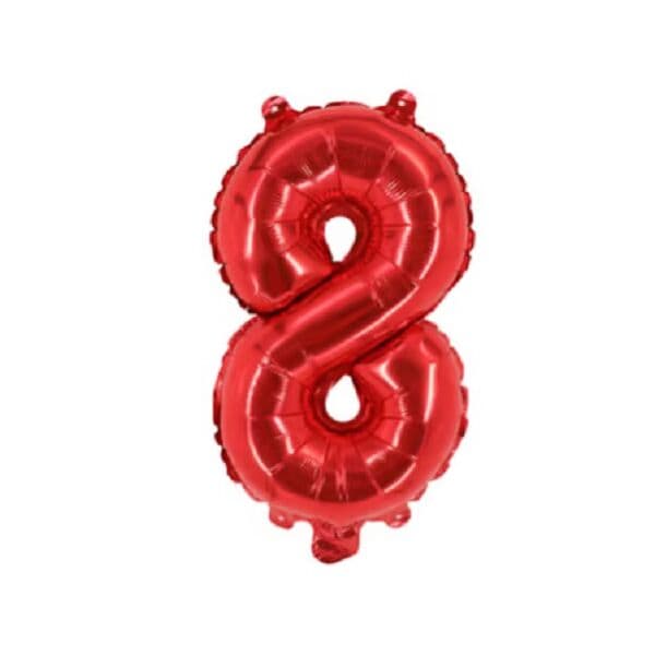 Цифра F "Красный, 8" 16"